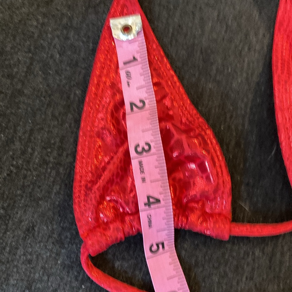 Itty Bitty Xxs Tiny Sexy Red String Bikini Top Or… - image 7